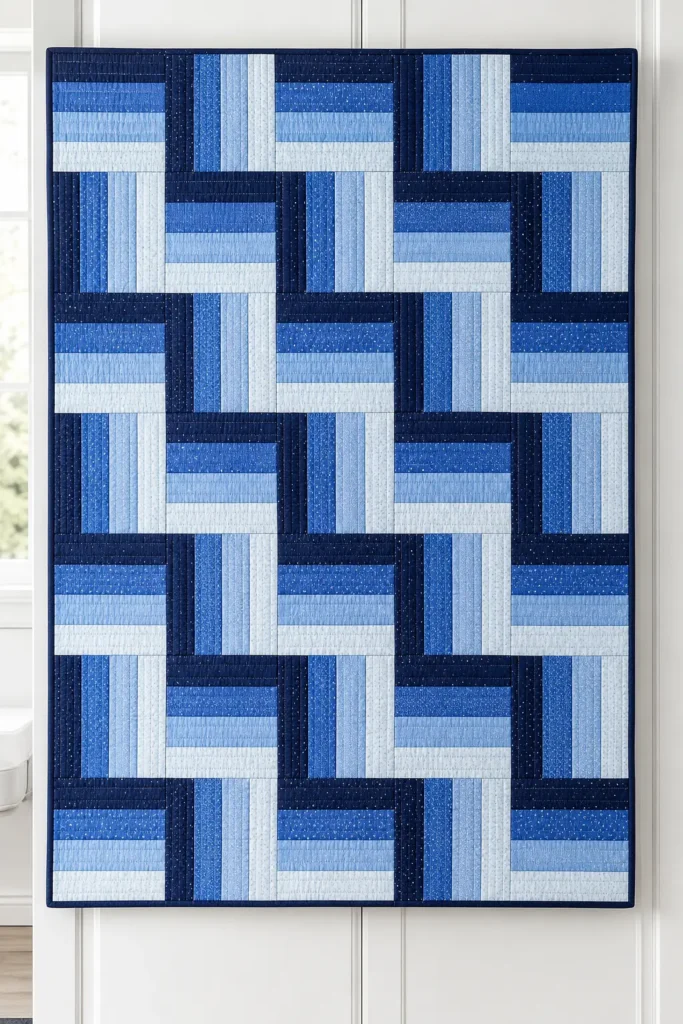 Four-Strip Rail Fence Quilt