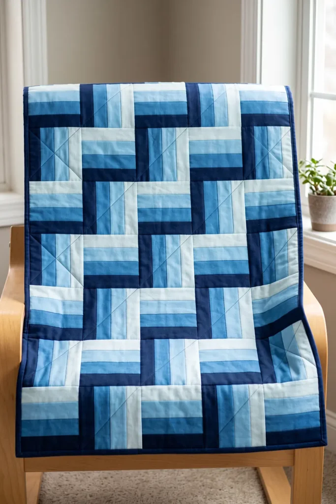 Four-Strip Rail Fence Quilt