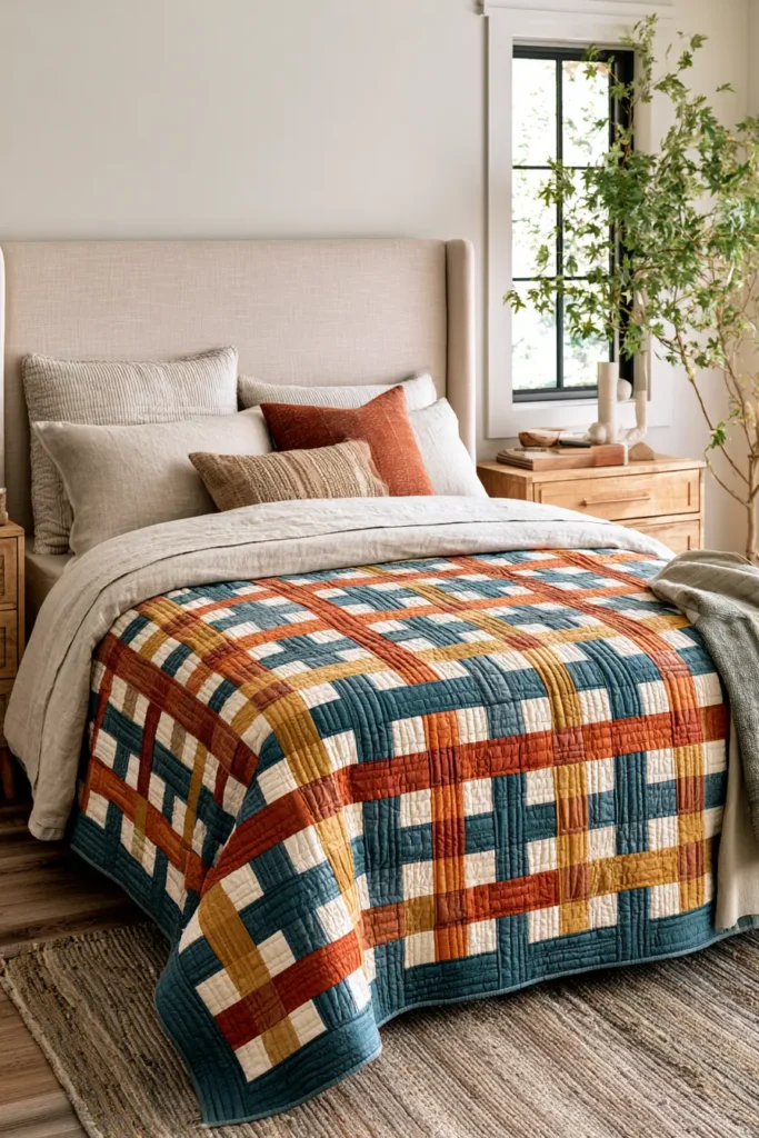 Four-Strip Rail Fence Quilt