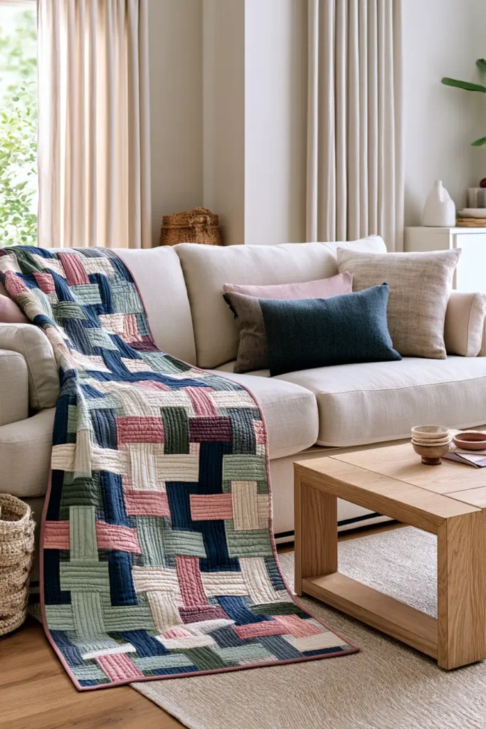Four-Strip Rail Fence Quilt