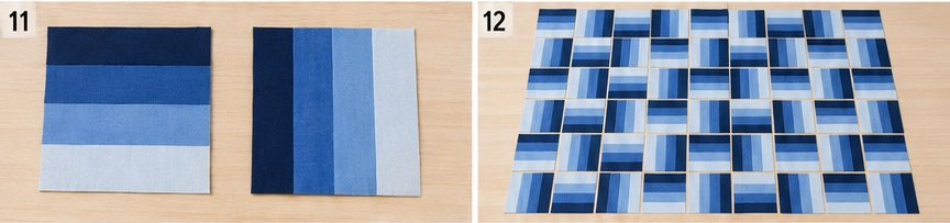 Four-Strip Rail Fence Quilt