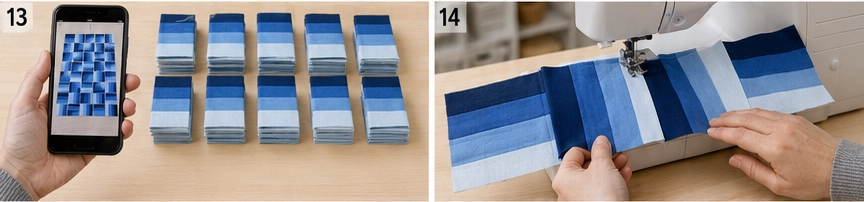 Four-Strip Rail Fence Quilt
