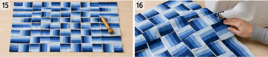 Four-Strip Rail Fence Quilt