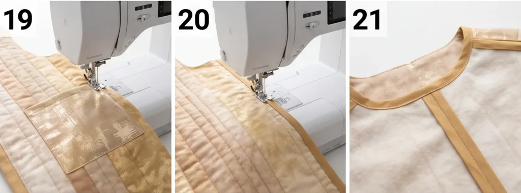 Gold and Metallic Quilted Vest