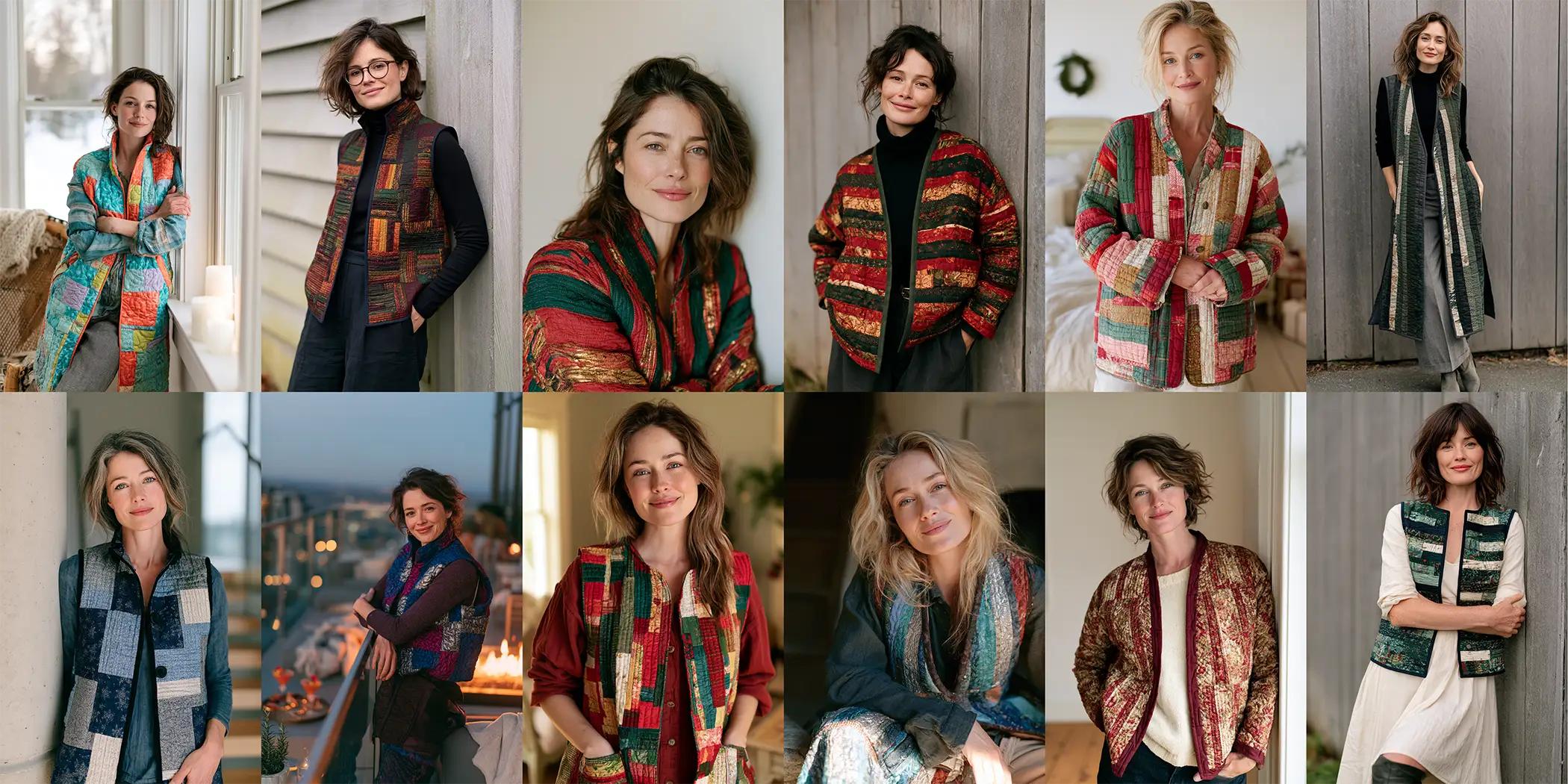 Jelly Roll Christmas Quilt Jacket and Vest