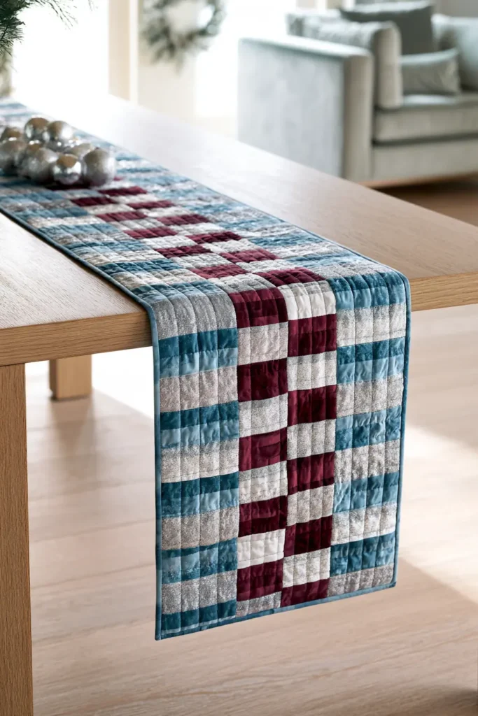 Jelly Roll Christmas Table Runner