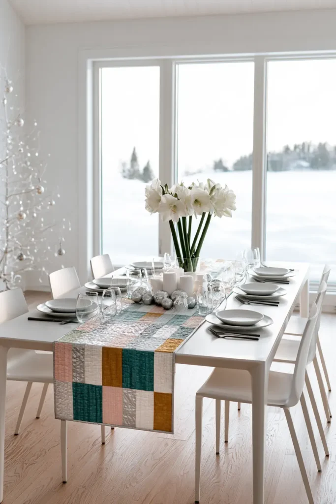 Jelly Roll Christmas Table Runner