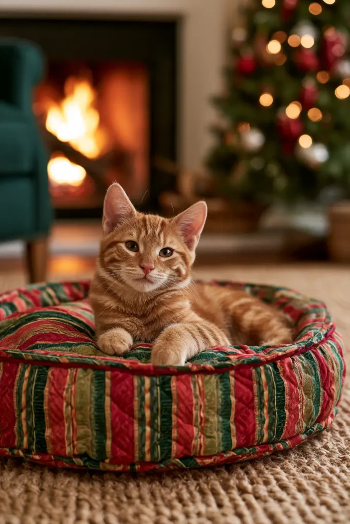 Jelly Roll Quilted Cat Bed