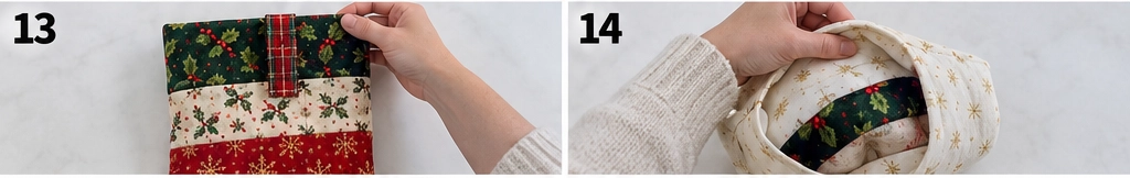 Jelly Roll Quilted Christmas Stocking