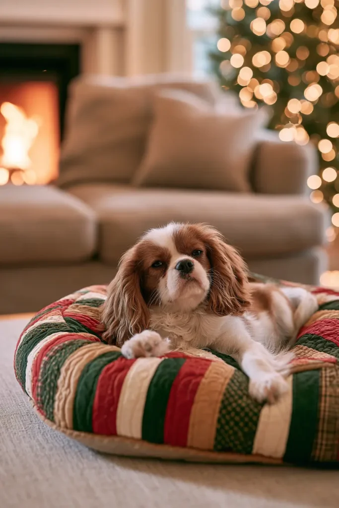 Jelly Roll Quilted Dog Bed