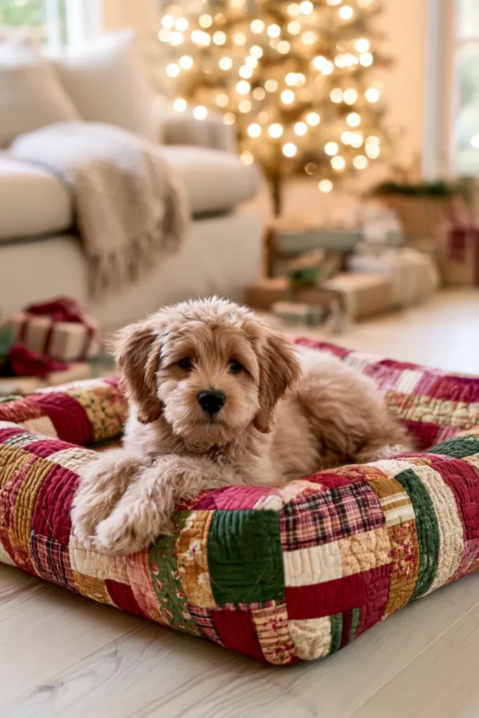Jelly Roll Quilted Dog Bed