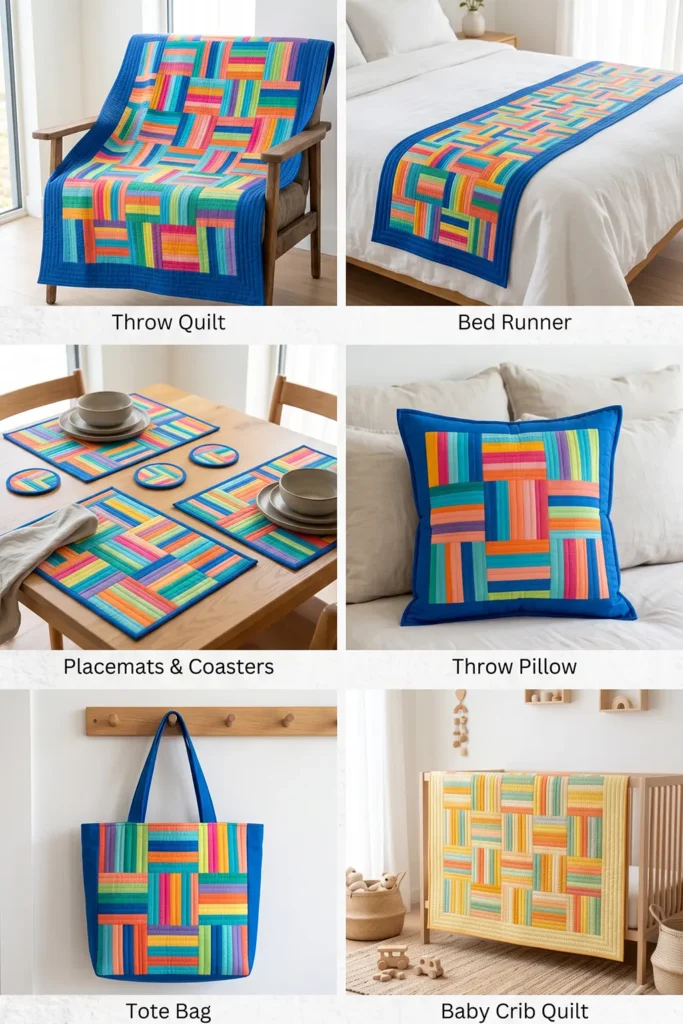 Jelly Roll Rail Fence Quilt