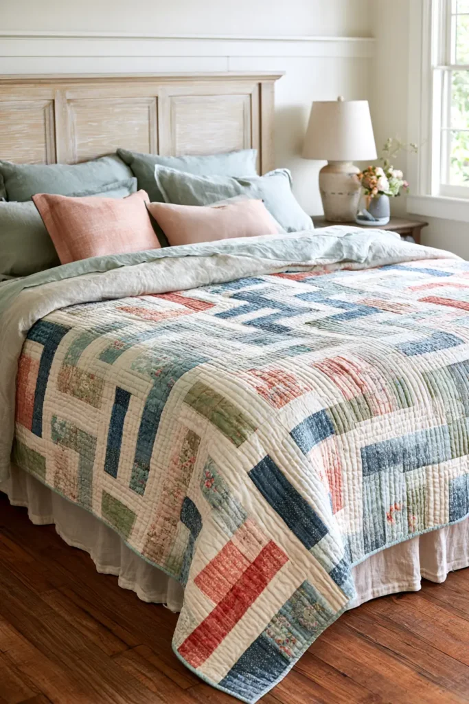 Jelly Roll Rail Fence Quilt