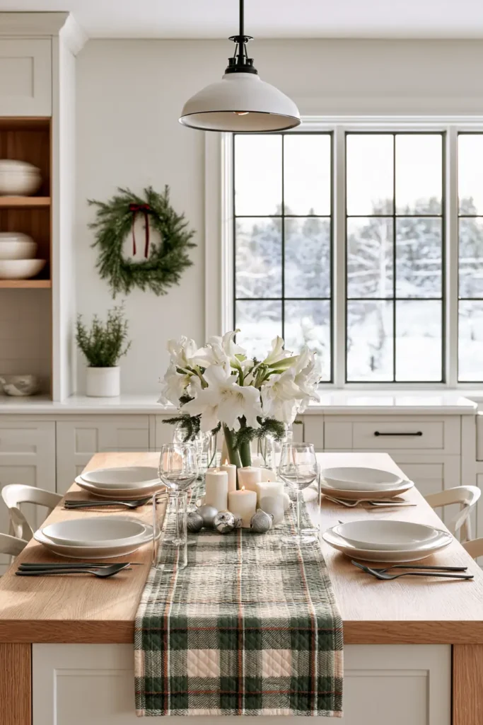 Log Cabin Christmas Table Runner
