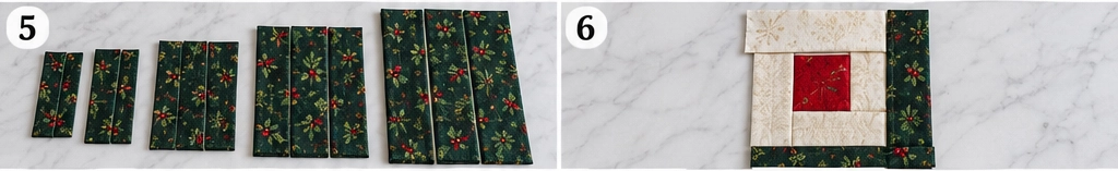 Log Cabin Christmas Table Runner