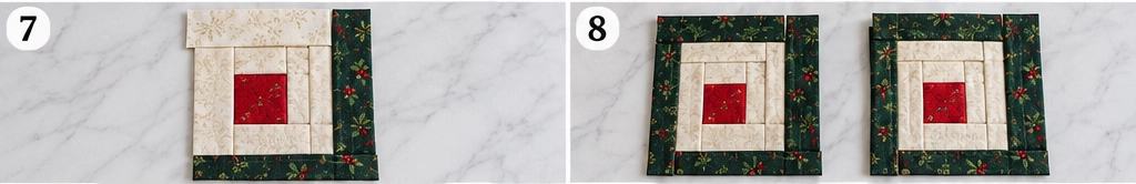Log Cabin Christmas Table Runner
