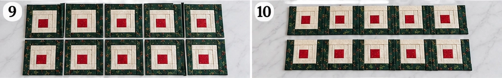 Log Cabin Christmas Table Runner