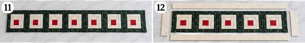 Log Cabin Christmas Table Runner