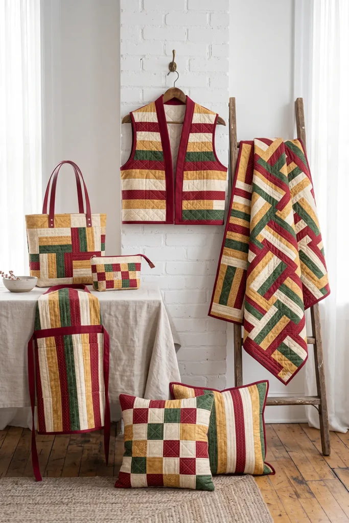 Longline Jelly Roll Christmas Duster Vest