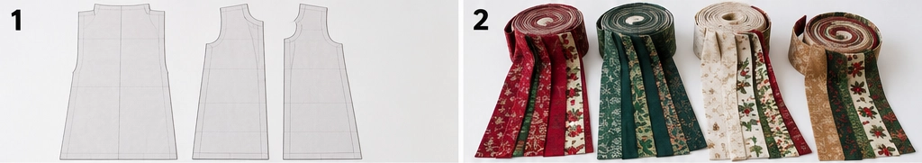 Longline Jelly Roll Christmas Duster Vest