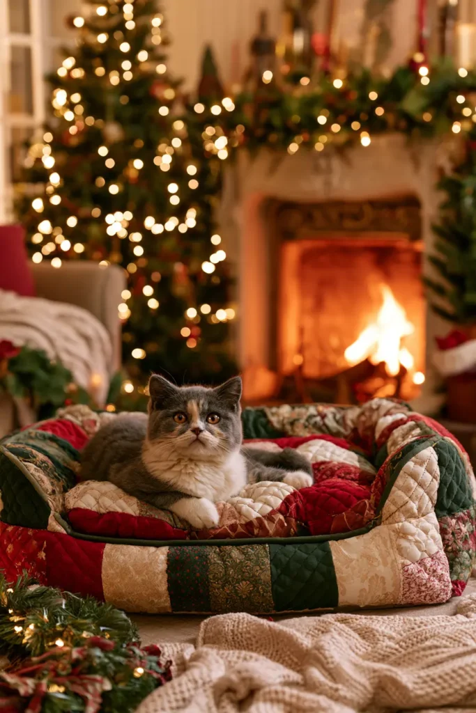 Luxury Quilted Cat Lounger Bed