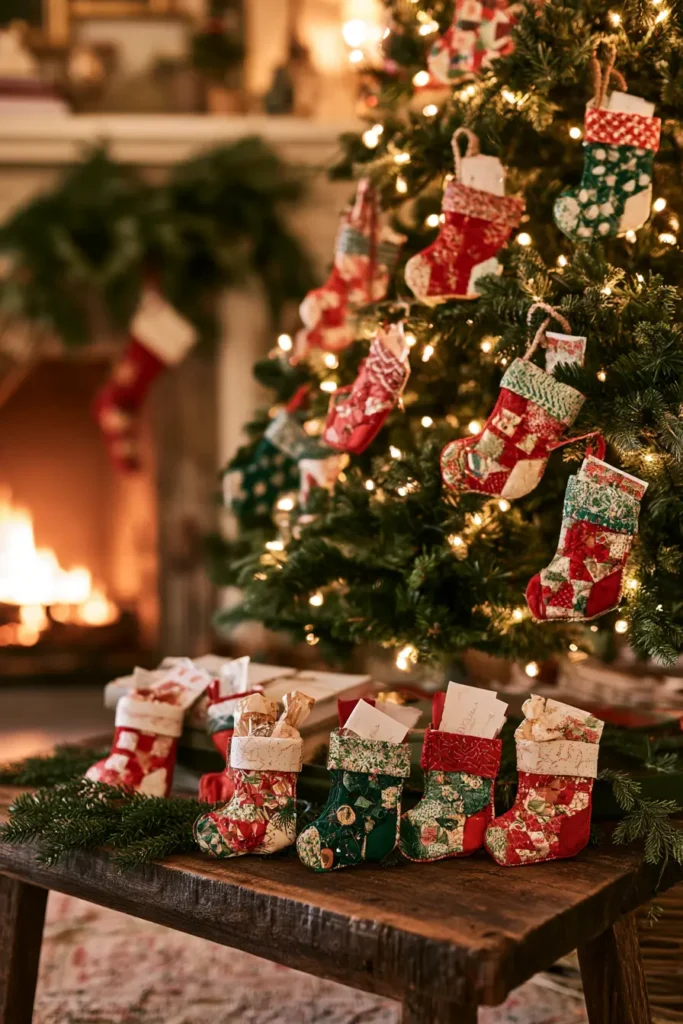 Mini Quilted Christmas Stocking