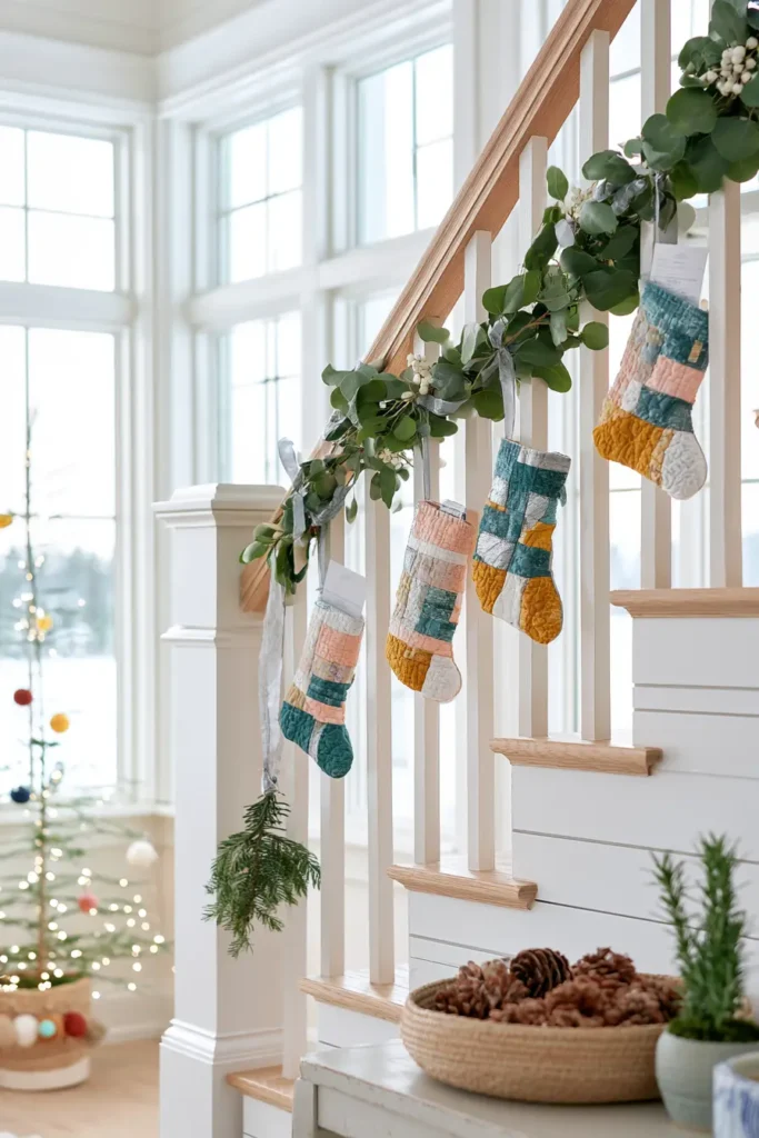 Mini Quilted Christmas Stocking