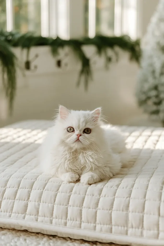 Modern Minimalist Scandi-Style Quilted Cat Sleeping Pad
