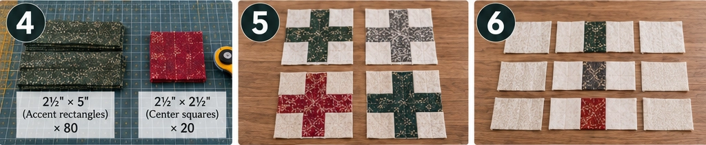 Modern Scandinavian Christmas Quilted Throw