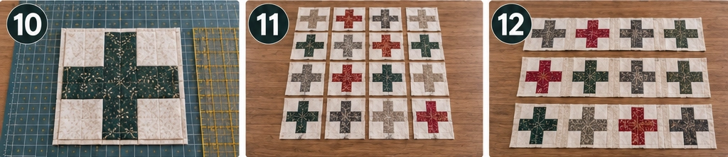 Modern Scandinavian Christmas Quilted Throw