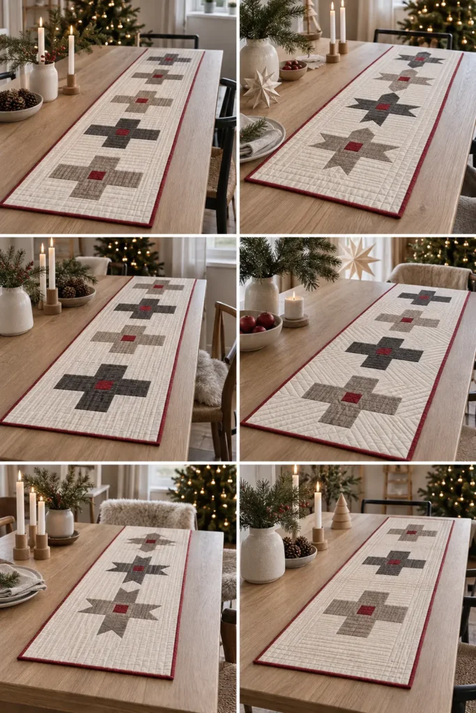 Modern Scandinavian Christmas Table Runner