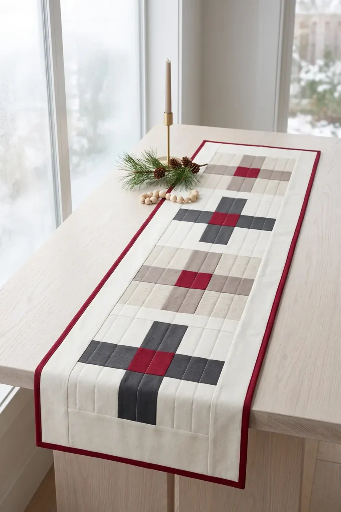 Modern Scandinavian Christmas Table Runner