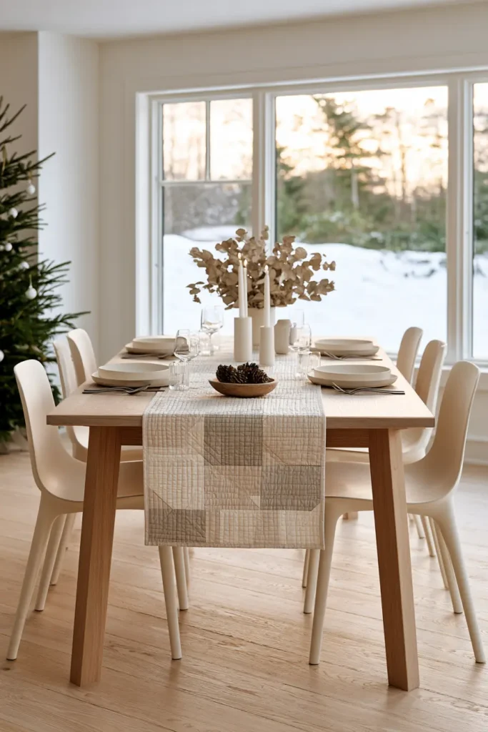Modern Scandinavian Christmas Table Runner