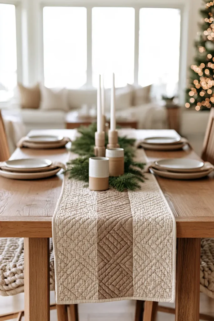Modern Scandinavian Christmas Table Runner