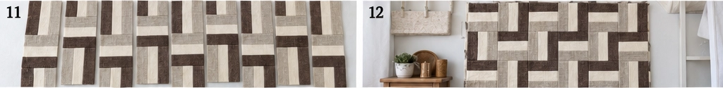 Neutral Rail Fence Quilt