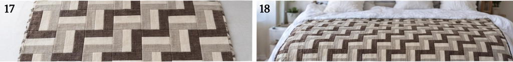 Neutral Rail Fence Quilt