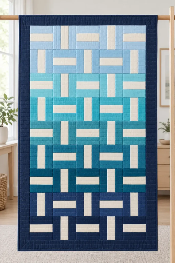 Ombre Rail Fence Quilt