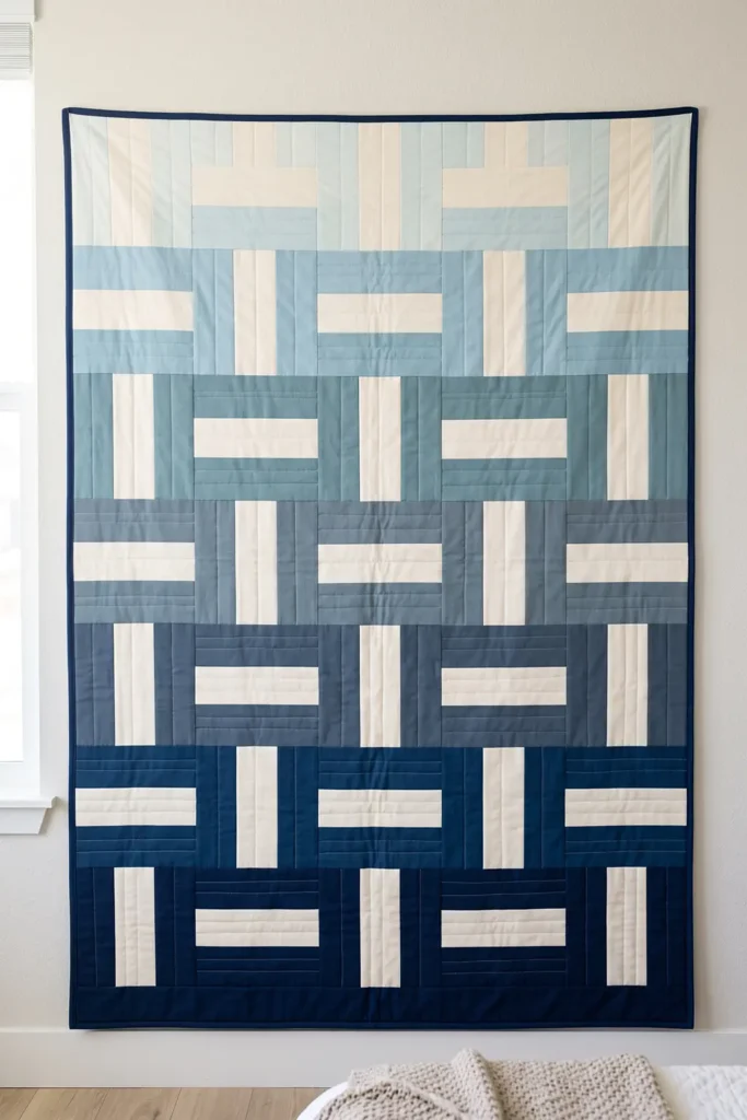 Ombre Rail Fence Quilt