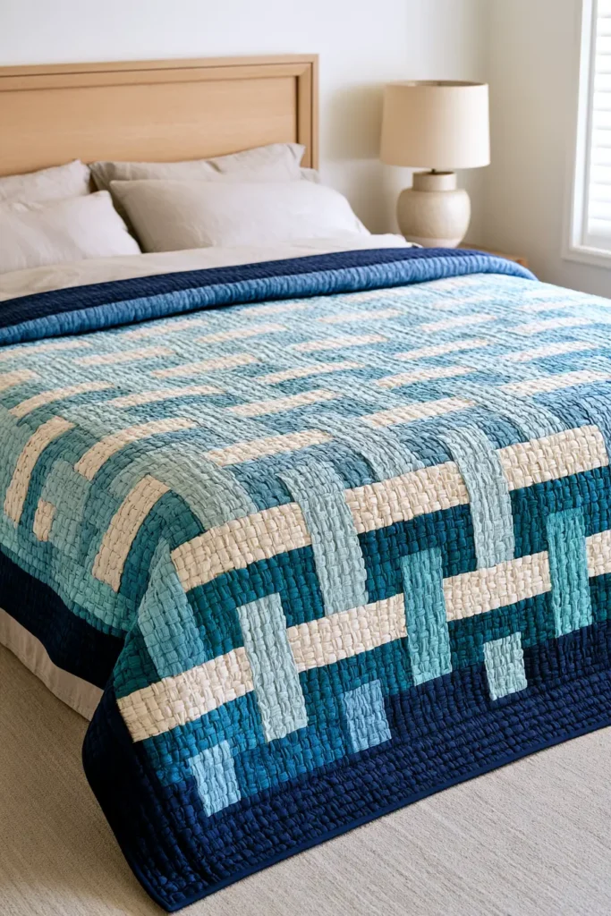 Ombre Rail Fence Quilt