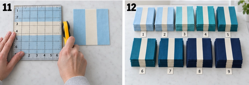 Ombre Rail Fence Quilt