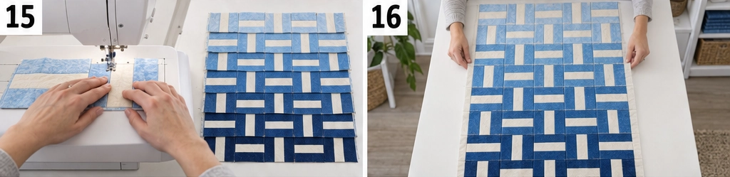 Ombre Rail Fence Quilt
