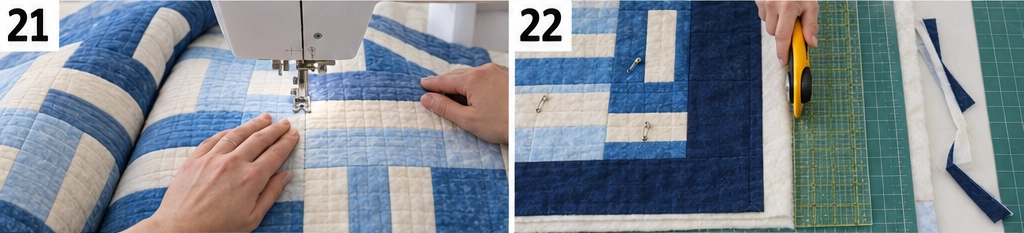Ombre Rail Fence Quilt