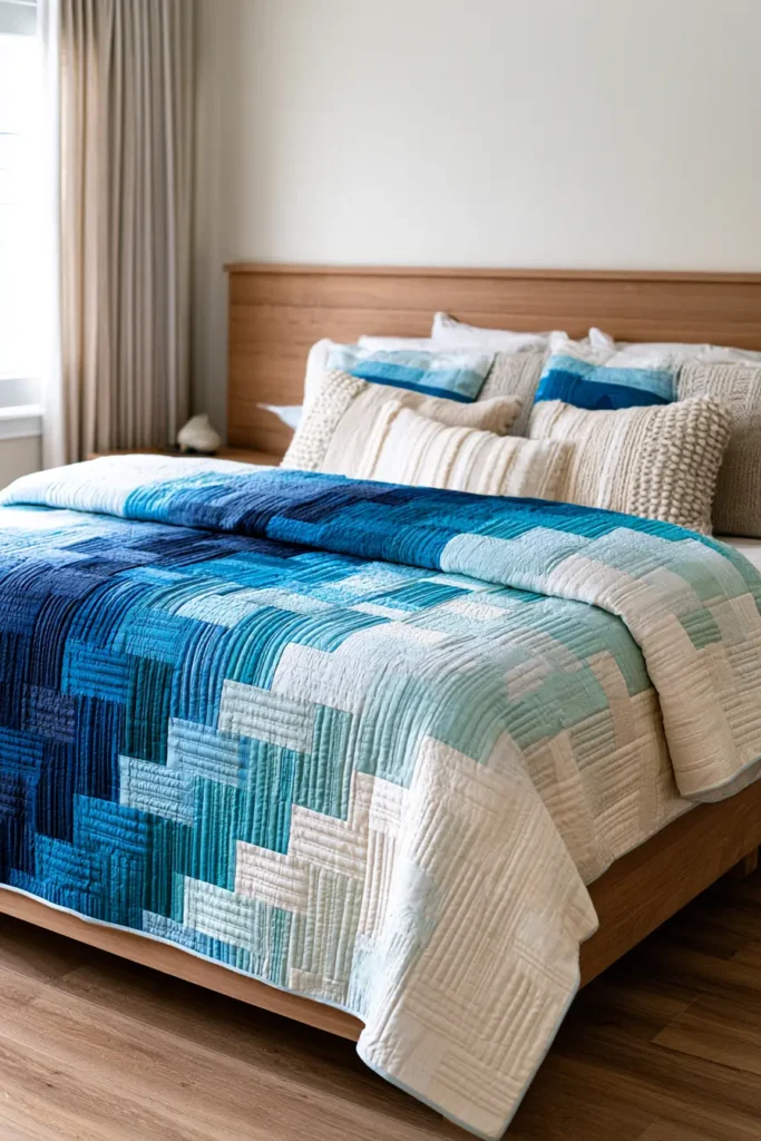 Ombre Rail Fence Quilt
