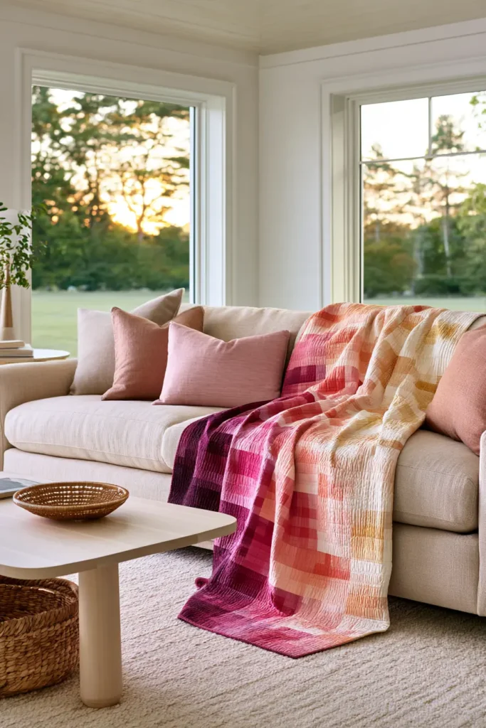 Ombre Rail Fence Quilt