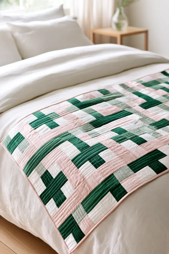 On-Point Rail Fence Quilt
