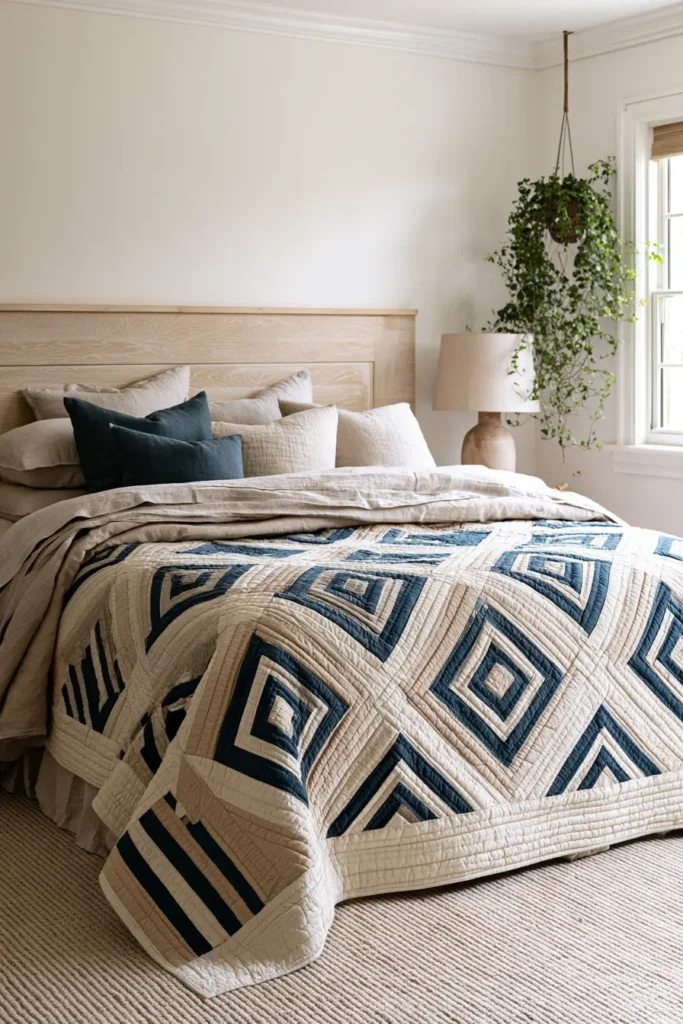 On-Point Rail Fence Quilt