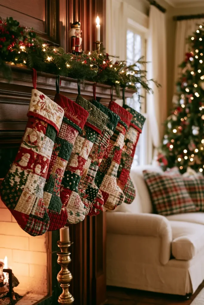 Personalized Patchwork Quilted Christmas Stocking