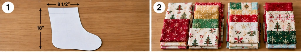 Personalized Patchwork Quilted Christmas Stocking