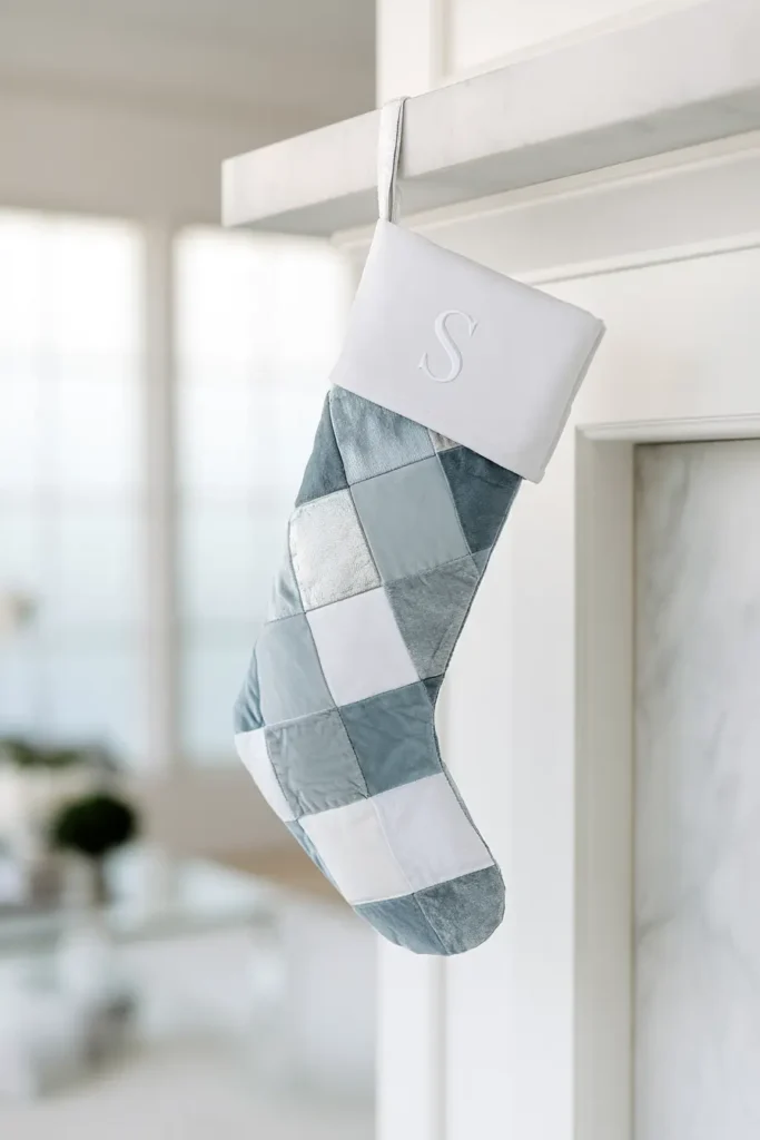 Personalized Patchwork Quilted Christmas Stocking