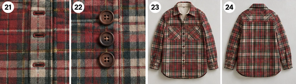 Plaid Quilted Christmas Shacket